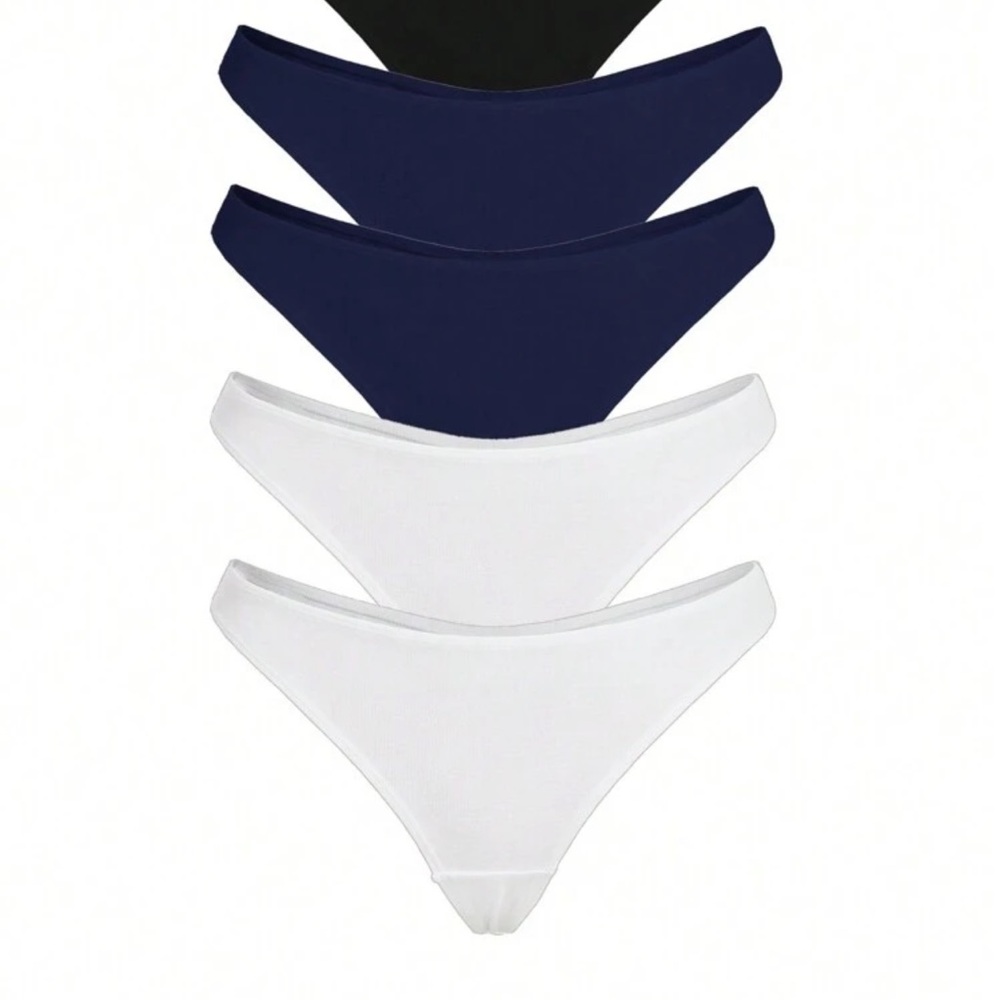 5 Pack Cotton Thongs